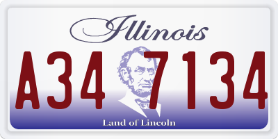 IL license plate A347134