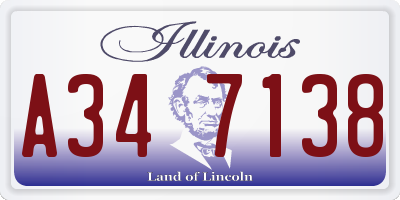 IL license plate A347138