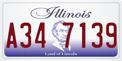 IL license plate A347139