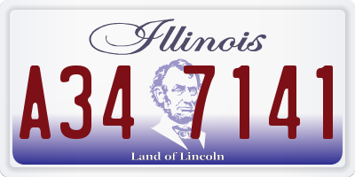 IL license plate A347141