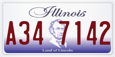IL license plate A347142