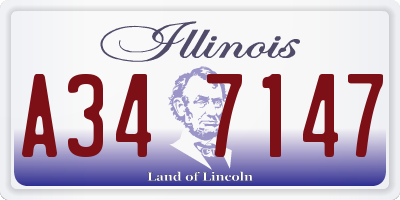 IL license plate A347147