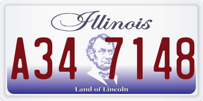 IL license plate A347148