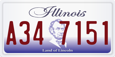 IL license plate A347151