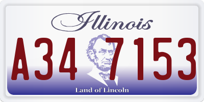 IL license plate A347153