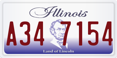 IL license plate A347154