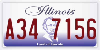 IL license plate A347156