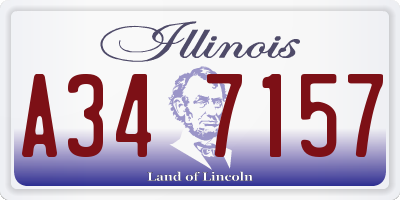 IL license plate A347157