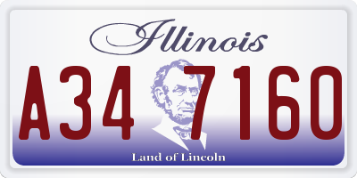 IL license plate A347160