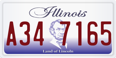 IL license plate A347165