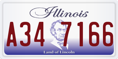 IL license plate A347166