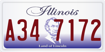 IL license plate A347172