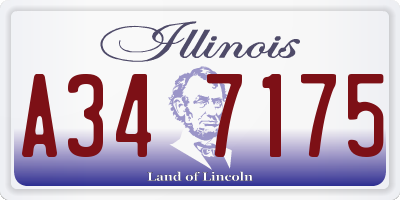 IL license plate A347175