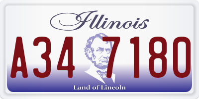 IL license plate A347180