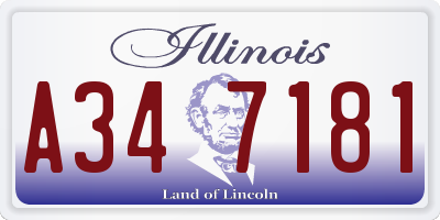IL license plate A347181