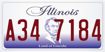 IL license plate A347184