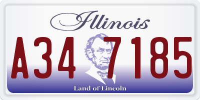 IL license plate A347185