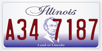 IL license plate A347187
