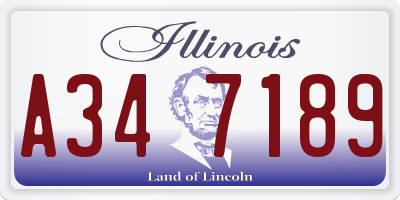 IL license plate A347189