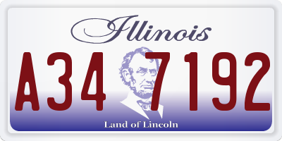 IL license plate A347192
