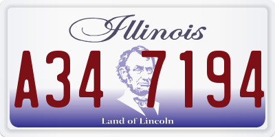 IL license plate A347194