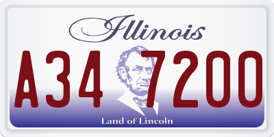 IL license plate A347200