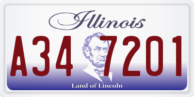 IL license plate A347201