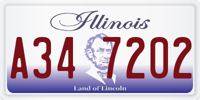 IL license plate A347202
