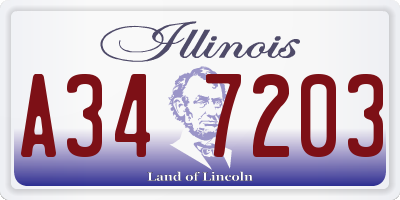IL license plate A347203