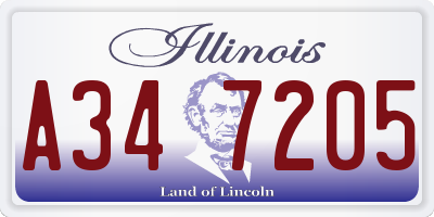IL license plate A347205
