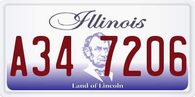 IL license plate A347206