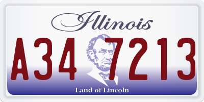 IL license plate A347213