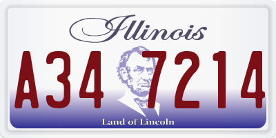 IL license plate A347214