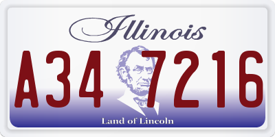 IL license plate A347216
