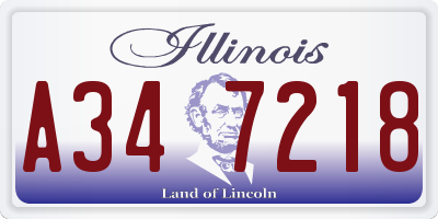 IL license plate A347218