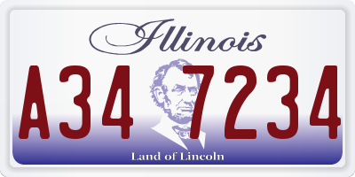 IL license plate A347234