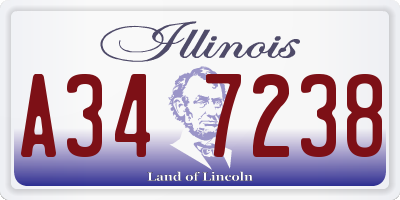 IL license plate A347238