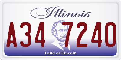 IL license plate A347240