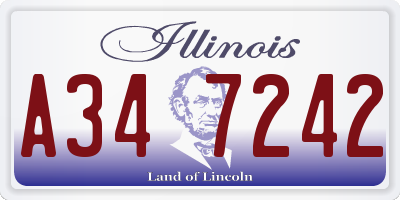 IL license plate A347242