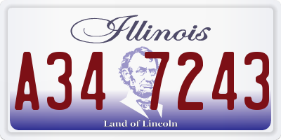 IL license plate A347243