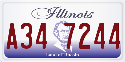 IL license plate A347244