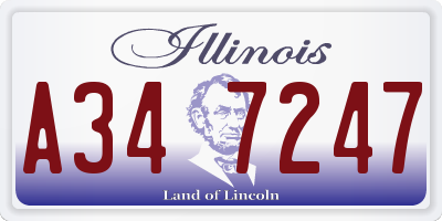 IL license plate A347247