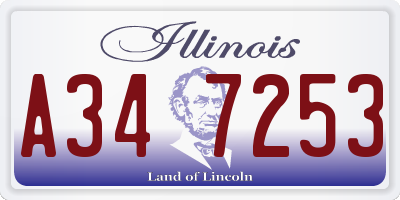 IL license plate A347253