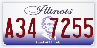 IL license plate A347255