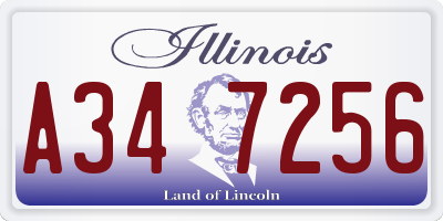 IL license plate A347256