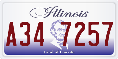 IL license plate A347257