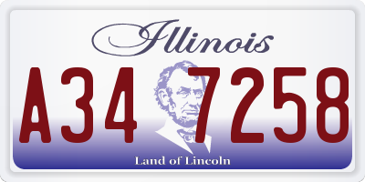 IL license plate A347258
