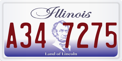 IL license plate A347275