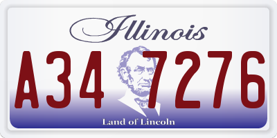 IL license plate A347276
