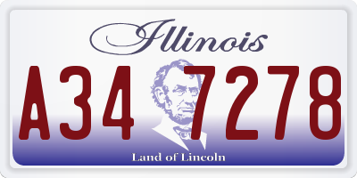 IL license plate A347278